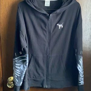 Pink Victoria Secret zip hoodie Bling